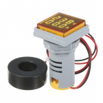 Mini Square Digital Volt-ammeter Voltammeter Ampermeeter Voltmeeter Topelt LED-ekraan Pinge ja vool kollane