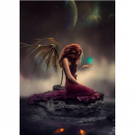 5D DIY Teemantmaal Devil Angel Teemanttikandid T&auml;ismosaiigikomplektid Ristpistes Kodukaunistus K&auml;sitsi valmistatud kingitused Round 20x30cm