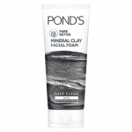 POND'S Pure Detox Mineral Clay Activated Charcoal, 4X Oil Absorbing, Detoxifying, For Oil Free Instant Glow, Face Wash 90 g