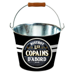 Les Tr&eacute;sors De Lily [A1543] - pudeli &auml;mber 'Bistrot Les Copains d'Abord' must - 23x27 cm (6 &otilde;lut / 2 pudelit veini) must