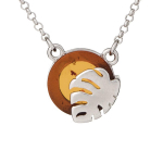 Les Tr&eacute;sors De Lily [R5665] &ndash; k&auml;sitsi valmistatud h&otilde;bedast kaelakee  Inspiration  merevaigu konjak (roodiumiga kaetud) - 10 mm pruun