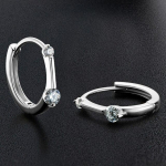 S925 Solid Silver Jewelry 0,26 kate Moissanite Hoop K&otilde;rvar&otilde;ngad Naistele Lihtne Stud 18K Kullatud Pulma Peen Kingitus h&otilde;be