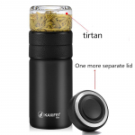 600 ml kohvipiima tassi termosega teekruus termides Minu veepudel tee valmistamiseks roostevabast terasest vaakumkolvid 400ml must