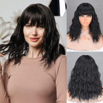 LISI HAIR Punase v&auml;rvi &otilde;lgade pikkusega laineline parukas L&uuml;hike s&uuml;nteetilisest kiust naturaalsest lainelisest parukas Cosplay igap&auml;evaseks kandmiseks naiste moekas parukas 30 cm