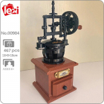 Lezi 00984 Retro Classic k&auml;sitsi juhitav kohvimasin joogimasina sahtel DIY miniklotsid klotsid ehitusm&auml;nguasi lastele ilma kastita