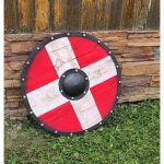 Keskaegne puust viikingikilp/Templari m&auml;rk Viikingikilp Valhalla Viikingikilp