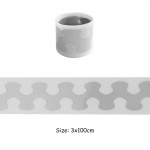 Helkurteibid &Uuml;lekanded r&otilde;ivaste jaoks H&otilde;bedane vin&uuml;&uuml;lkile isetehtud parches Ropa riided kleebised kuumpressimine, aplikatsiooniga plaaster 3x100cm