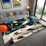 Space Planet vaip T&auml;histaeva vaip elutoas Vaip Illusioon vaip Kodusisustus Magamistoa matt Laste vaip Karvane ala vaip 120cm x 160cm