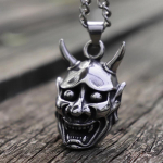 Vintage meeste 316l roostevaba teras Jaapani viha Hannya kummitusmask ripats kaelakee gooti punk sull biker ehted kingitused talle