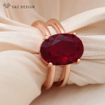 Moodsad munakujulised ovaalsed kuupmeetri tsirkooniumoksiidist s&otilde;rmused naistele pulmadeks Elegantne roosikulla v&auml;rvi ehted reguleeritav kingitus