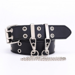 Uus Punk Double Row Air HolePUBelt naiste Korea stiilis teksad Moekett dekoratiivne lai v&ouml;&ouml; Long110Wide3.3