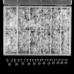 576 tk Karbis akr&uuml;&uuml;l prantsuse k&uuml;&uuml;neotsad naturaalsed/valged l&uuml;hikesed v&otilde;ltsk&uuml;&uuml;ned poolkuu kujuga poolkattega press kunstk&uuml;&uuml;ntele kaunistus MYY 576pcs Transparent French