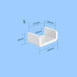 Vannitoa riiul S/M/L veekindlad seinariiulid valgest plastikust vannitoatarvikud ilma puurimiseta S