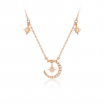 925 Sterling Silver Star Moon kaelakee Naiste suvine ni&scaron;i rangluu komplekti kett