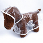 Lemmiklooma koera kutsikas l&auml;bipaistev vihmariided vihmamantel Lemmiklooma kapuutsiga veekindel jope riided pehme PVC v&auml;ikeste koerte vihmamantel kutsika vihma pont&scaron;o S