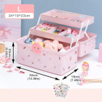 Laste Juukseaksessuaarid Hoiukast Beebipea Tross Juuksen&otilde;el Kummipaelapea Ehete riietus Armsa T&uuml;druku ehtekarp, Suur kork 34*19*23cm