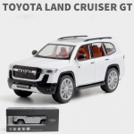1/24 Toyota LAND CRUISER GT Prado linnamaastur, sulamist automudel, metallist m&auml;nguasi, maastikus&otilde;idukid, helivalgustusega automudel, kingitused lastele 1/24- 20.7x9.3x8cm valge