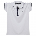 Pluss l&uuml;hikeste varrukatega polo eriti suures suuruses vabaaja rev&auml;&auml;riga T-s&auml;rk suvine puhas puuvill 5XL must