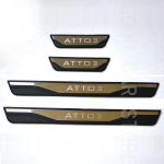 SOBIB BYD ATTO 3 ATTO3 uksel&auml;ve kulumisplaadile tervituspedaali roostevabast terasest kaitsekleebis Auto stiil SILVER 4PCS