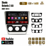 Juhtmeta 2-din Android-autoraadio Skoda Octavia 2007-2014 auto multimeedia videopleier Navigatsioon GPS WIFI 1+16GB