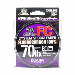 Sunline Fluorocarbon Leader Saltwater System Shock Leader 30m 70lb (9239) puhas