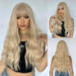 EASIHAIR pika kehaga lainelised s&uuml;nteetilised parukad Blondid naturaalsete juustega parukad naistele tukkidega Cosplay Daily Wigs kuumakindlast kiust