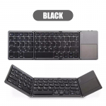 Mini juhtmevaba kokkuklapitav klaviatuur Puuteplaadiga kaasaskantav Bluetooth-klaviatuur Windowsi Androidi IOS-i tahvelarvuti Ipad-telefonile must