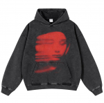 Streetwear Retro Shadow Graphic kapuuts S