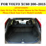 Auto pagasiruumi matt veekindel AUTO osad saba pagasiruumi vaibad k&otilde;rge k&uuml;ljega pagasiruumi kattepadi Sobib Volvo XC60 2009 jaoks All Black yellow