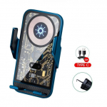 15w auto juhtmevaba kiirlaadija iPhone 14pro 14 13 l&auml;bipaistev laadimistelefoni hoidja Qi Charge &otilde;huventilaatori kinnitus Huawei Mate40 jaoks as picture h&otilde;be