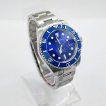 40 mm meeste k&auml;ekellad, automaatsed roostevabast terasest ja safiirpeegliga AAA+ moe-&auml;ri k&auml;ekellad sinine