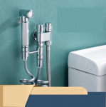 T&auml;ismessingist tualettruumi kaaslase g&uuml;nekopuhasti komplekt koduseks vannitoa pihustusp&uuml;stol &uuml;ks kahes v&auml;ljas