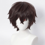 Dazai Osamu parukas Anime Bungo hulkuvad koerad Cosplay l&uuml;hike pruun must kuumuskindlast s&uuml;nteetilisest juustest Halloweeni peo parukad + paruka m&uuml;ts