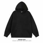Kvaliteetne seemisnahast kapuutsiga dressipluus Meeste kottis n&ouml;&ouml;pidega disainiga &uuml;hev&auml;rviline Harajuku mantel Streetweat hip-hop kapuutsiga pullover s&auml;rk S must