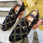 Pulmakingad meestele Slip on Loafers Kingad Meeste vabaaja nahast p&auml;tsid Luksuslikud kleitkingad Pulmakingad Meeste &auml;rijalatsid Suurus 38-47 47 must