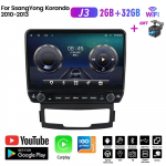 Androidi autoraadio SsangYong Korando 3 Actyon 2 jaoks 2010&ndash;2013 koos nupunupuga 10-tolline multimeediumipleier, navigeerimisseade, GPS Carplay 2+32 GB