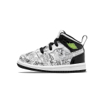 Air Jordan 1 Mid SE TD DIY Beebi tossud Valge Must Volt DC4097-100 22