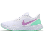 Nike Revolution 5 Valge Roheline Helendav Lilla Naiste Tennised Jalgpallihall Lilla-&Scaron;okk BQ3207-111 35.5