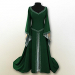 Moodne naiste pikkade varrukatega keskaegne renessansiaegne pikk kleit vabaaja naiste t&uuml;drukute v&otilde;lur Cosplay riided XXXXL