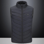 Kahe tsooni soojendusvest Intelligentne soojendusvest Elektriline soojendus Meeste ja naiste soojendus&uuml;likond Konstantse temperatuuriga kogu keha soojendav vest 4XL must