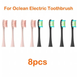 8 tk asenduspead Oclean Flow/x/ X Pro/ Z1/ F1/ One/ Air 2 /se harjapead Pehme Dupont Sonic hambaharja vaakumharjastega 4pink 4black