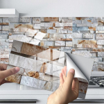 12/24/48tk 3D marmorist kristallist isekleepuv seinakleebis mosaiiktapeet k&ouml;&ouml;gi &otilde;likleebis Vannitoa plaatide seinakleebised veekindlad 12PCS