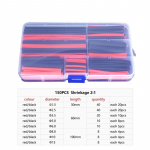 150 tk isolatsiooni termokahaneva toru kahanevad &uuml;mbrised, termokahanevad kaablite jaoks Termokindel toru 2:1 kahanevate torude komplekt With box