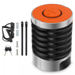 Tsingisulamist jalgratta paroolilukk Vargusvastane kokkuklapitav koodlukk koos kinnitusklambriga maastikuratastele must/oranž