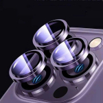 Metallist kaamera objektiivi kaitse iPhone 15 14 Pro Max karastatud klaasist metallist r&otilde;ngast iPhone 13 12 11 objektiivi tagakaane kaitsekile 11 (2PCS) must