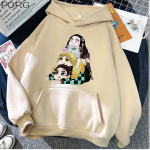 Kawaii Demon Slayer Hoodie Jaapani graafiline Anime Hoodie Tops Riided XS