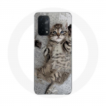 &Uuml;mbris Oppo A74 5G Bengali kassipojale, kes magab