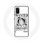 &Uuml;mbris Samsung Galaxy S20 pluss Luffy One Piece Manga otsinguplakatile Valge