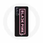 Coque pour Vivo Y72 Blackpink Groupe de K-pop Logo Rose Fond Noir