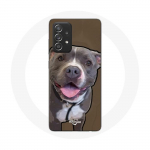 Samsung Galaxy A52 Pitbull Dog valge hall &uuml;mbris